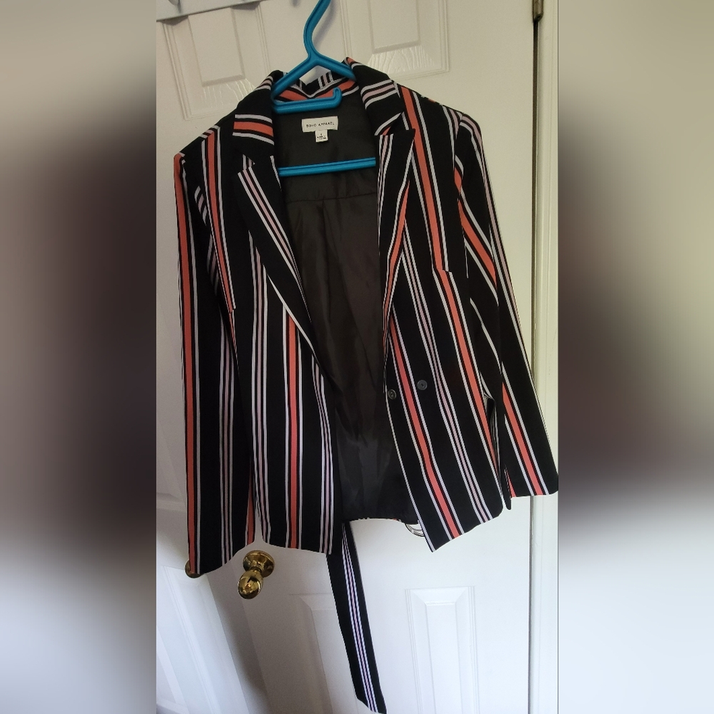 Soho Apparel Black and Pink Dress Pants